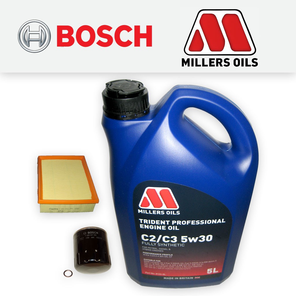 SERVICE KIT PEUGEOT 206 2.0 16V GTI OIL AIR FILTERS +5w30 FS C2/C3 OIL 1999-2005