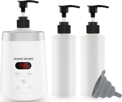 Massage Oil Warmer, Massage Oil Heater with Two Oil Bottle dispensers, Body Liq