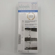 Sleek Socket - Ultra-Thin Outlet Dual Power Strip For Mounted TV and Floor Level