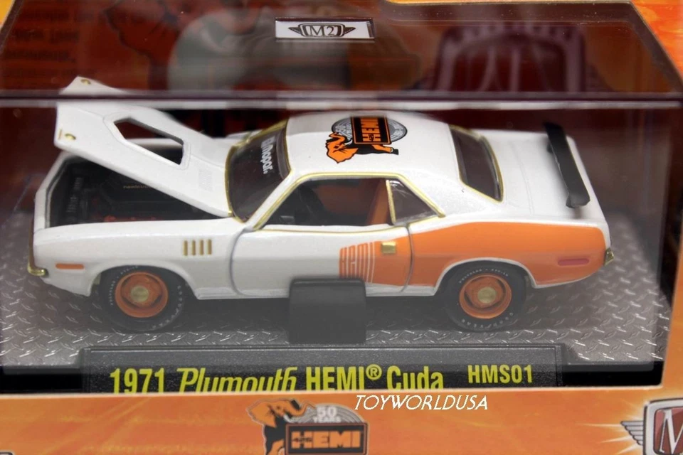 M2 Machines HEMI 1971 Plymouth HEMI Cuda HMS01/14-1 Chase - Image 2 of 2