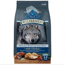 Blue Buffalo Wilderness Dry Dog Food Plus Wholesome Grains, Chicken, 4.5 lbs. 6.44 per gallon