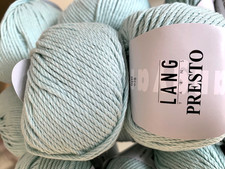14 Knl 700 g Lang Yarns PRESTO Baumwolle  Mint Hellgrün Mintgrün Frühling Lana