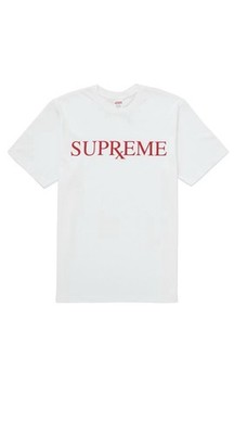 Supreme RX Logo White Cotton T-Shirt Men's Size L Short Sleeve Crew Neck