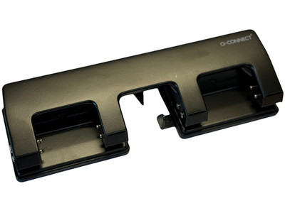 Q-Connect Doppellocher Locher für 4-fach Lochung A4, schwarz 25 Blatt KF01238
