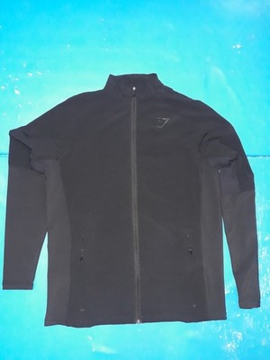 Gym shark Training Zip Up Black Jacket Size Large Women s Hyper Sport Track Top 