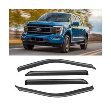 Window Rain Guards for 2015-2025 Ford F150 SuperCrew, 2017-2025 F-150 Raptor ...
