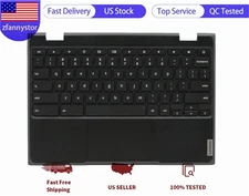 New For Lenovo ChromeBook 100e 2nd Gen Palmrest Cover US Keyboard 5CB0Y57920 USK