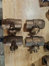 Lot Of  4 Cambridge  1 Inch Brass Fip×Fip Angle Stop Ball Valve New