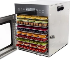 Hakka Food Dehydrator Machine, 10 Trays Stainless Steel Food Dryer Electric Frui