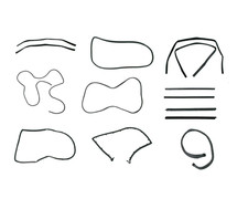 13pc Full Door Rubber Weatherstrip Seal Kit For 1987-1995 Jeep Wrangler