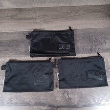 Set of 3 HUSKY Heavy Duty Zipper Document Tool Bag Water Resistant 12" x 7.5"
