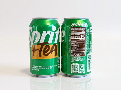 Sprite + TEA Green Lemon Lime Soda with Tea Flavor 12floz (2 Cans)
