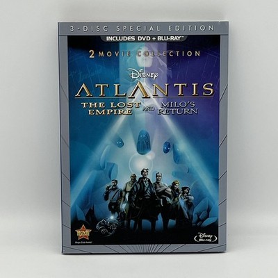 Atlantis The Lost Empire & Milo's Return Blu-ray ONLY 2013 2-Movie - No DVDs