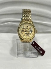 Sunborn Automatic Gold Color Men Wristwatch