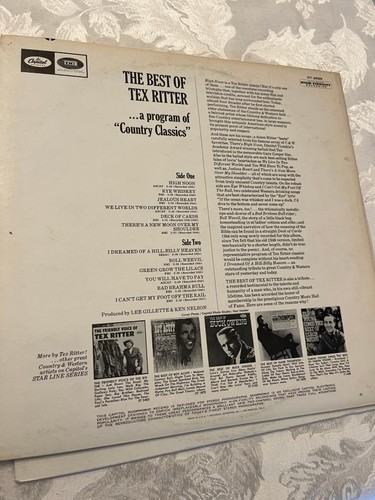 3 Tex Ritter Lot w/Extra Record/Vinyl All NM- Best Of, Friendly Voice,Hillbilly - Picture 7 of 10