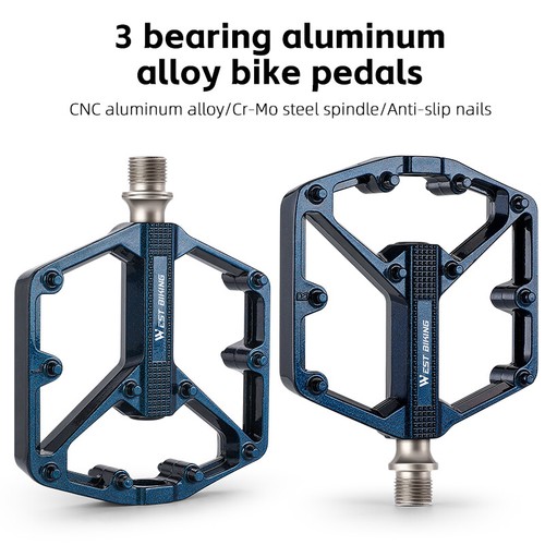 Bicycle Pedals Aluminum 3 Bearings Gradient Bike Pedals Platform Pedals 9/16 in - Picture 17 of 19