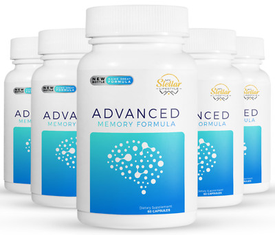 5 Pack Advanced Memory Formula, helps memory attention & focus-60 Capsules x5