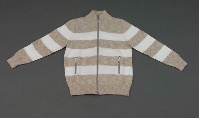 NWT Brunello Cucinelli Kids Collection Boys' Striped Full Zip Knit Cardigan A228