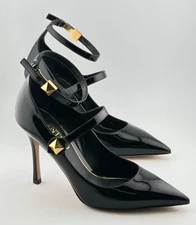 Valentino NIB Rockstud Ankle Strap Pumps 2W2S0GM5ERU