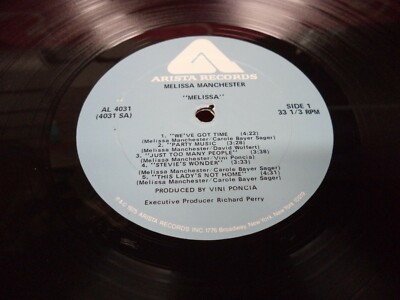 MELISSA MANCHESTER - MELISSA LP VINYL RECORD ALBUM | eBay
