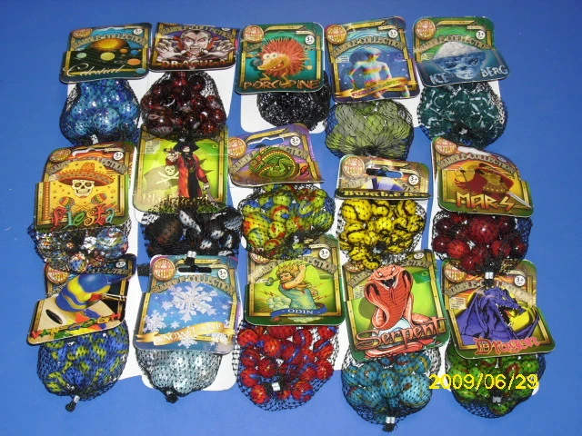 HOUSE OF MARBLES 21 Murmeln im Säckchen - 20 x 16mm und 1 x 25mm große Murmel - zur Auswahl