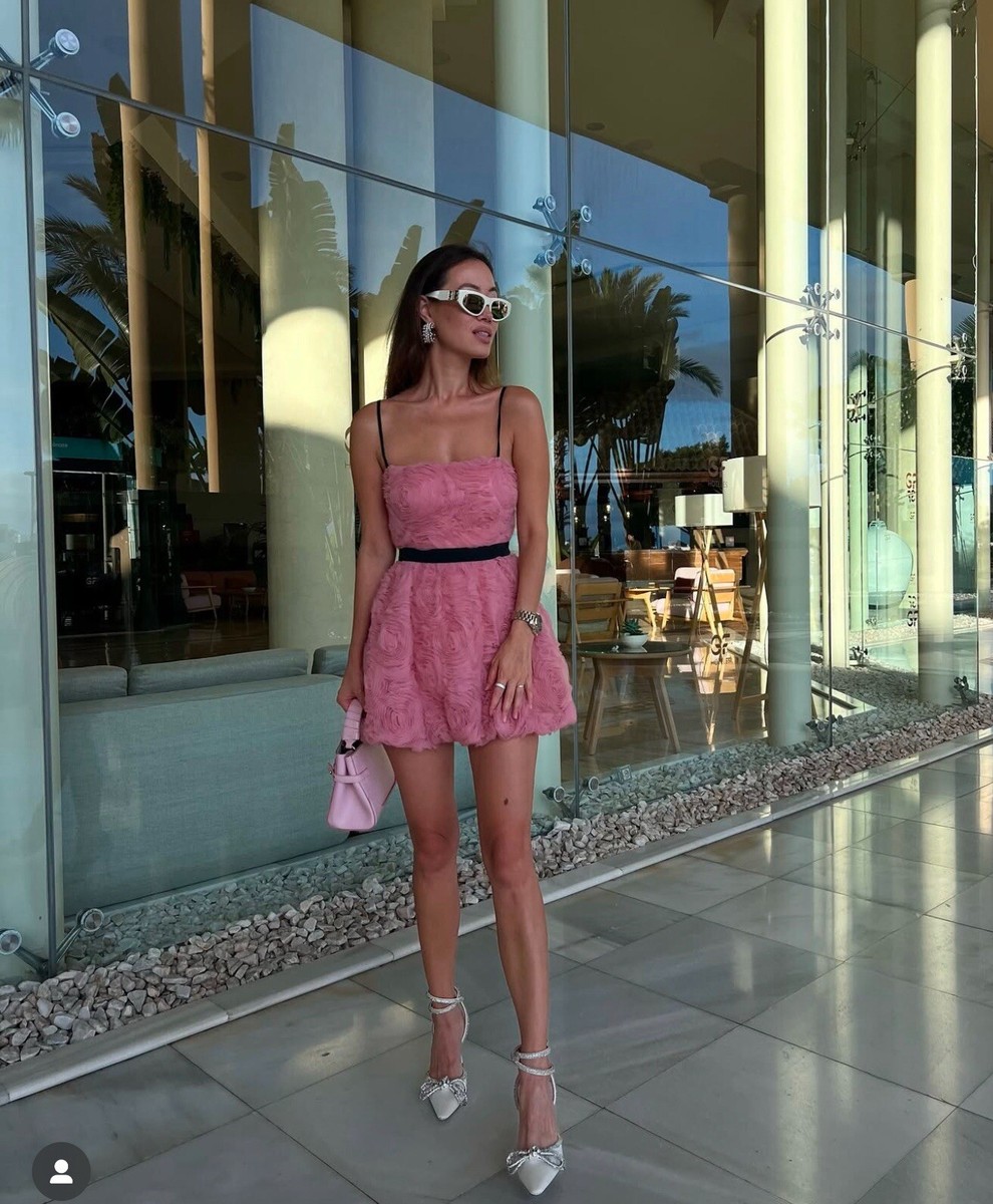 rosa　左L×2個セット ZARA SS25 NEW WOMAN HALTER RUCHED POLKA DOT MAXI DRESS PINKS