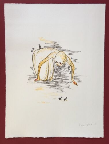 Henk Visch, in attesa, litografia a colori, 2005, firmato a mano e datato - Foto 1 di 1