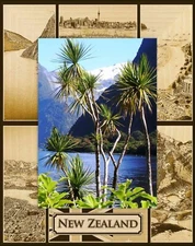 New Zealand Laser Engraved Wood Picture Frame Portrait (8 x 10)