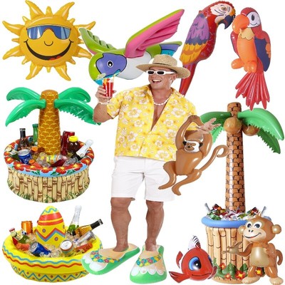 Aufblasbarer Riesen-Papagei – 115 Cm Groß, Aus PVC – Perfekt Für Hawaii-Party, Karneval & Deko