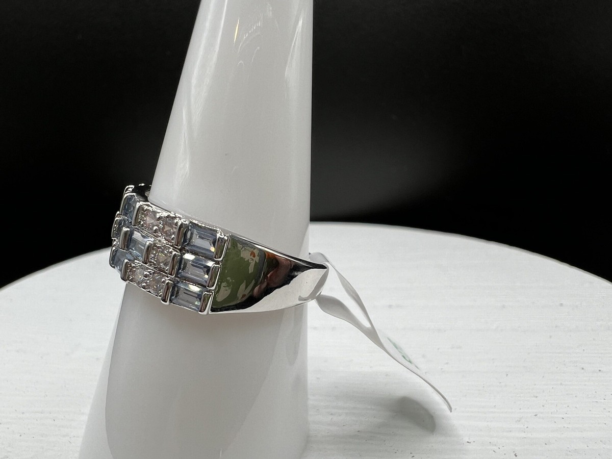 Bomb Party Ring RBP6388 Stacks Of Beauty Sz8 Light Sapphire