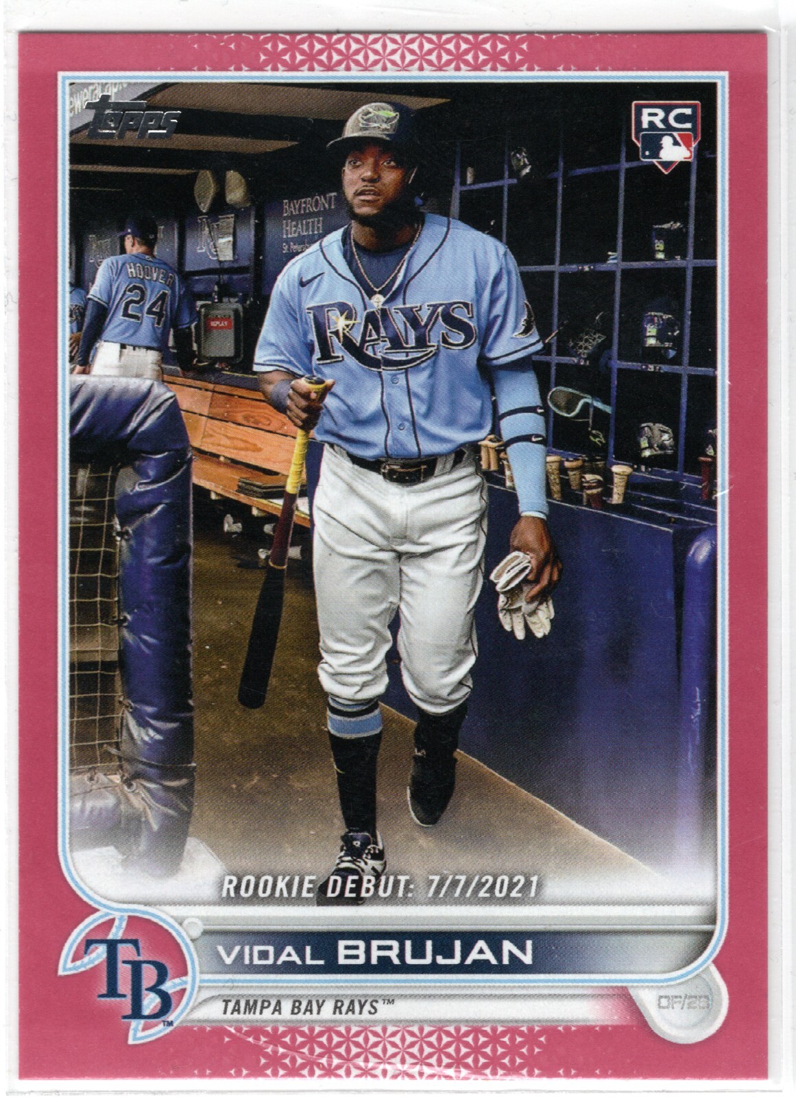 2022 Topps Update Mother's Day Pink RC Debut #US8 Vidal Brujan Rays 31/50