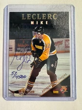 K148,127 - 1996 Signature Rookies Draft Day Auto #25 Mike LeClerc #/4500