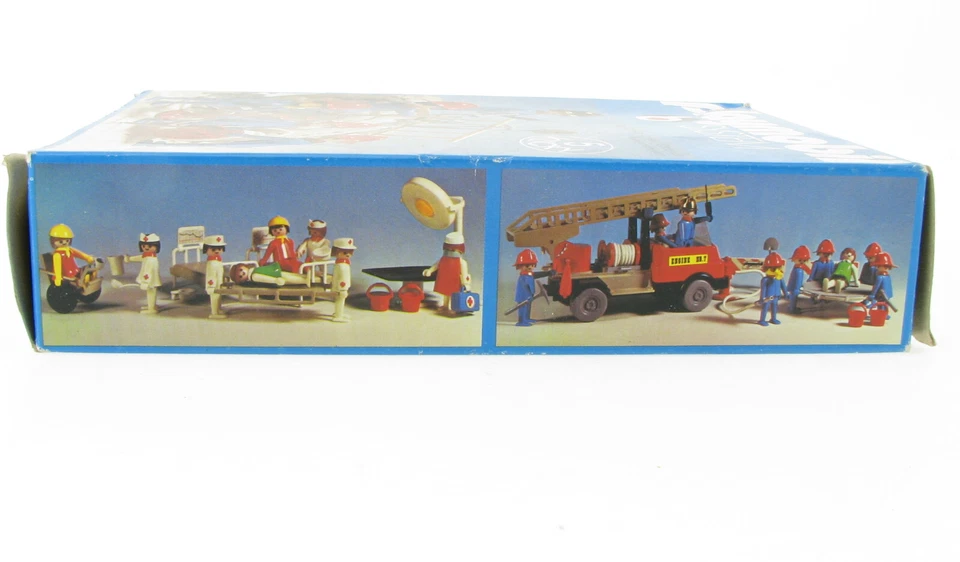 PLAYMOBIL 3234 Feuerwehrmänner + Zubehör in OVP 1976 KLICKY Box Feuerwehr Figur - Bild 4 von 4