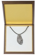 Briard, Berger de Brie I - Dog necklace in gift box, silver-plated locket for do