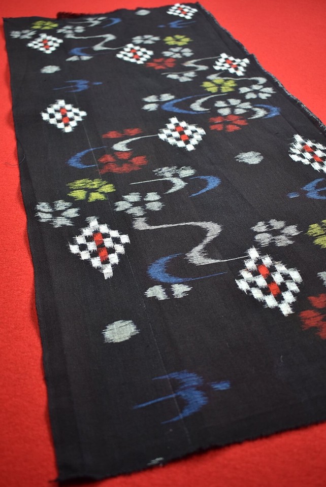 Japanese Textile Vintage Cotton Antique Patch Indigo Blue KASURI 31.1