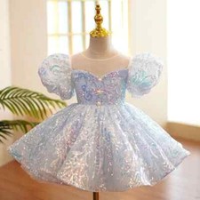 Kids Birthday Party Dresses Girl Sequin Dress Luxury Gowns Evening Formal Frock