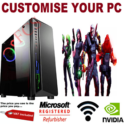 ULTRASCHNELLER i5 i7 Desktop Gaming Computer PC SSD 2TB 16GB RAM GTX 1660 Windows 10