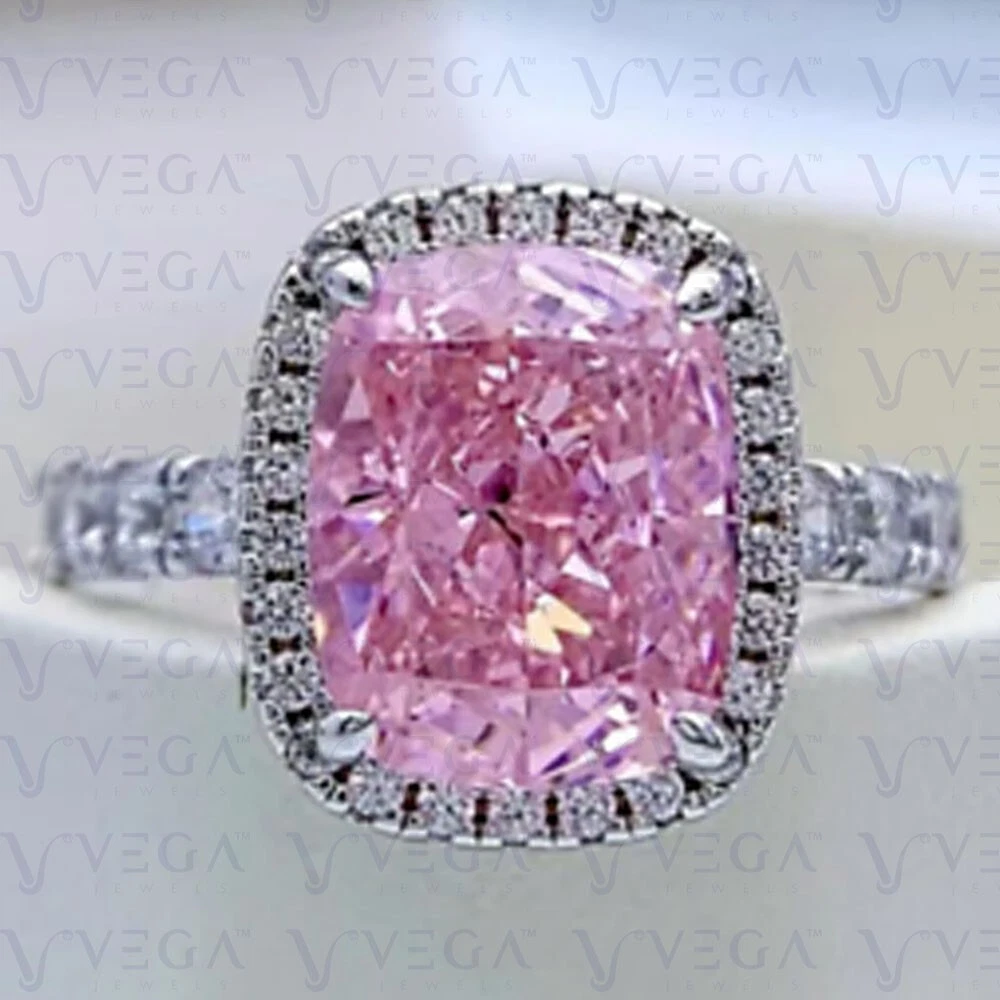 Pink sapphire shop halo ring