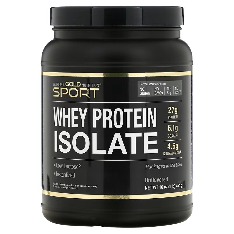 Isolat de protéines de lactosérum California Gold Nutrition Sport pour votre routine fitness matin
