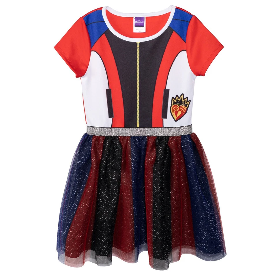 Girls Disney Descendants Evie Dress Halloween Costume Hoodie Tutu Outfit 10 12 L - Image 2 of 4