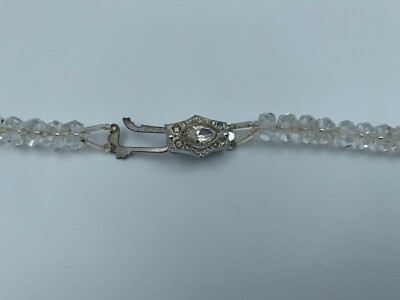 Collier Fantaisie Vintage Perles De Verre Taillées - 48 Grammes, Fermoir Ancien W321