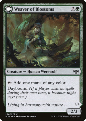 x1 Weaver of Blossoms // Blossom-Clad Werewolf VOW MTG 226/277 COMMON M/NM 1x