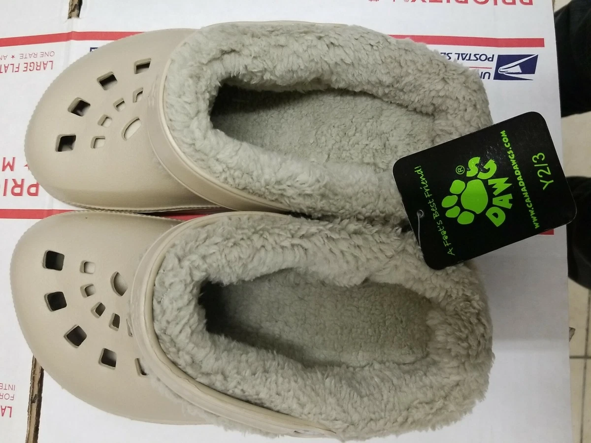 Dawgs Shoes Fleece Lined Clogs Youth unisex size 2 3