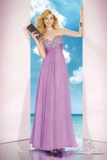 New Alyce Paris 35587 B'Dazzle Orchid Sweetheart Chiffon Prom Dress Size 6