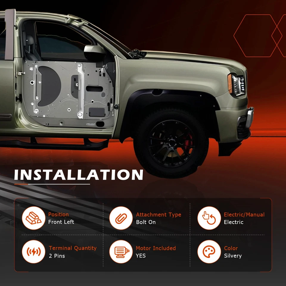 L + R Front Power Window Regulator w Motor For 88-99 Chevy C1500-3500 K1500-3500 - Image 4 of 4