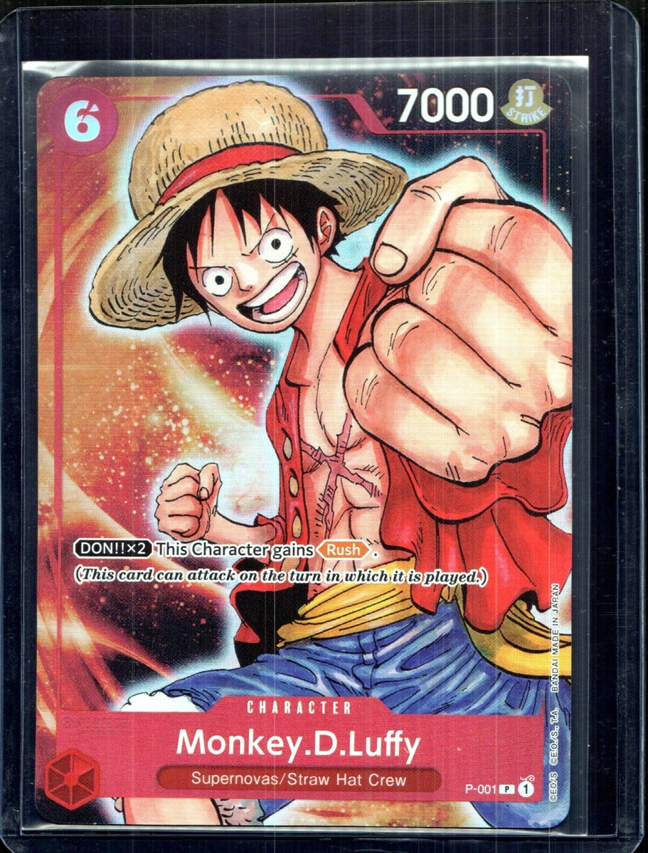 25+ Monkey.D.Luffy P-001 One Piece Promotion Cards for sale