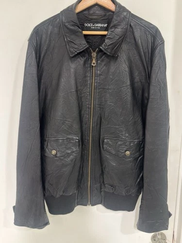 DOLCE & GABBANA GENUINE LEATHER BOMBER JACKET image 3