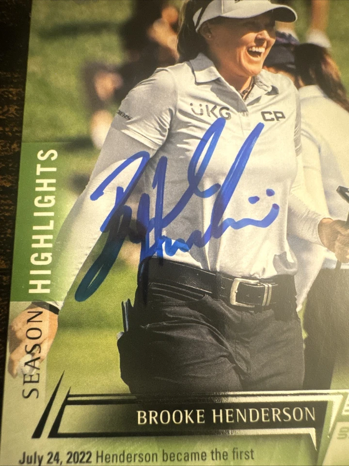 2024 Upper Deck Golf Card Brooke Henderson Signed Autograph Lpga Canada - Image 3 of 4