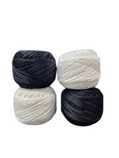 4 x Anchor Pearl Cotton Embroidery Crochet Mix Thread balls size 8, 85m UK