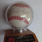 Hank Aaron Autographed Rawlings Official Ball National League Baseball